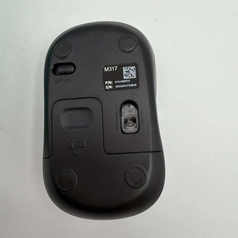 Logitech M317 Wireless Mouse, 2.4 GHz with USB Receiver, 1000 DPI Optical Tracki
